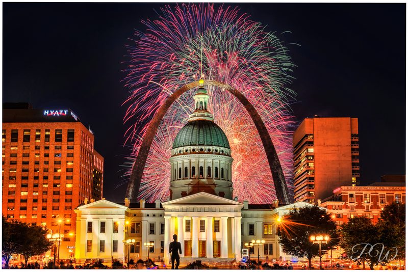 4th of July fireworks in St. Louis, MO