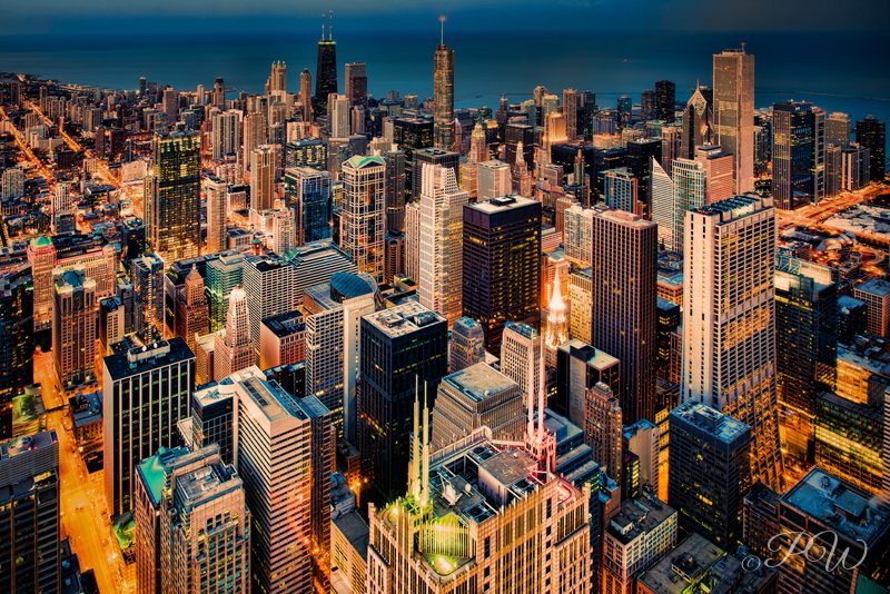 Chicago city skyline
