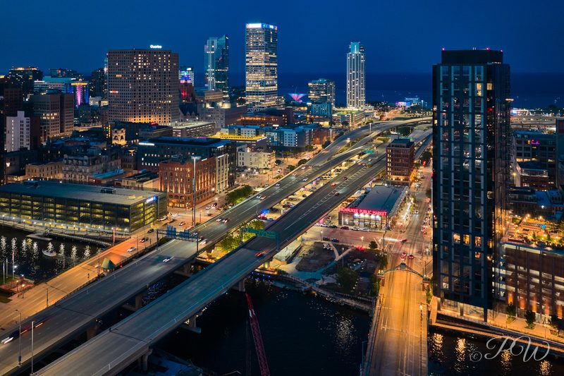 Milwaukee, Wisconsin at night