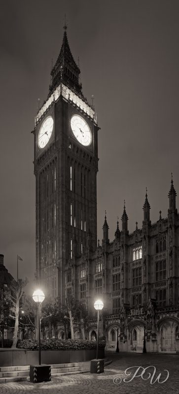 The Elizabeth Tower with Big Ben clock in London, UK