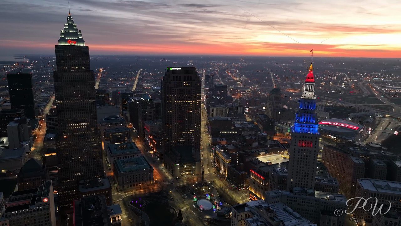 Still from the Cleveland aerial video